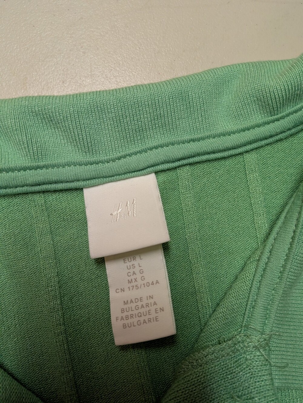 H&M Green Ribbed Polo - Picture 3 of 9